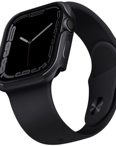 Чехол металлический Uniq Valencia для Apple Watch 45/44 мм, цвет графит