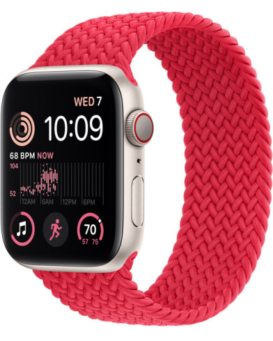 Умные часы Apple Watch SE 2 GPS+Cellular 44mm Starlight Aluminium Case with Braided Solo Loop