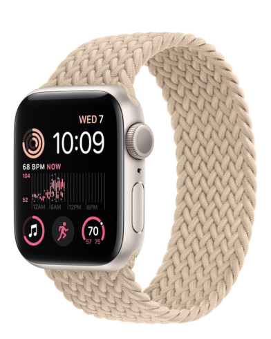 Умные часы Apple Watch SE 2 GPS 40mm Starlight Aluminium Case with Braided Solo Loop