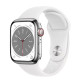 Умные часы Apple Watch Series 8 GPS+Cellular 41mm Silver Aluminium Case with White Sport Band MP4A3