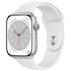 Умные часы Apple Watch Series 8 GPS 45mm Silver Aluminium Case with White Sport Band