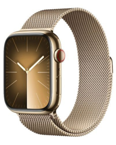 Умные часы Apple Watch Series 9 GPS + Cellular 45mm Gold Stainless Steel Case with Gold Milanese Loop (MRMU3)