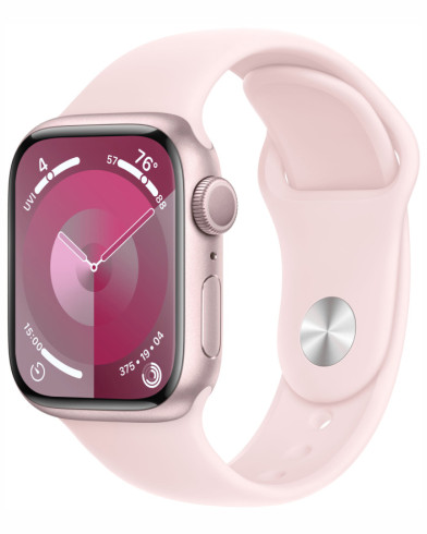 Умные часы Apple Watch Series 9 GPS 41mm Pink Aluminum Case with Light Pink Sport Band MR933