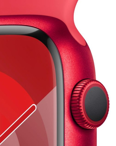 Умные часы Apple Watch Series 9 GPS 41mm (PRODUCT) Red Aluminium Case with (PRODUCT) Red Sport Band MRXH3