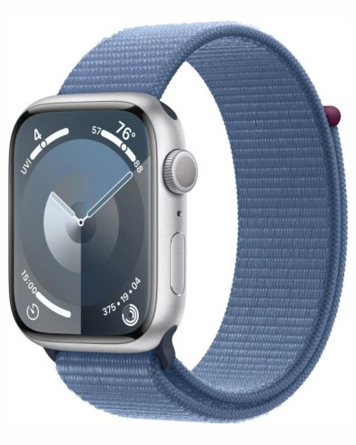 Умные часы Apple Watch Series 9 GPS 41mm Silver Aluminium Case with Winter Blue Sport Loop MR923