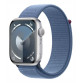 Умные часы Apple Watch Series 9 GPS 41mm Silver Aluminium Case with Winter Blue Sport Loop MR923