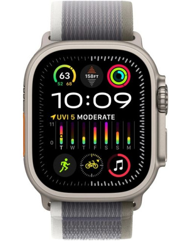 Умные часы Apple Watch Ultra 2 GPS + Cellular 49mm Titanium Case with Green/Grey Trail Loop MRF33