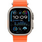 Умные часы Apple Watch Ultra 2 GPS + Cellular 49mm Titanium Case with Orange Ocean Band MREH3