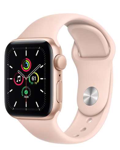 Часы Apple Watch SE GPS 40mm Gold Aluminum Case with Pink Sand Sport Band MYDN2