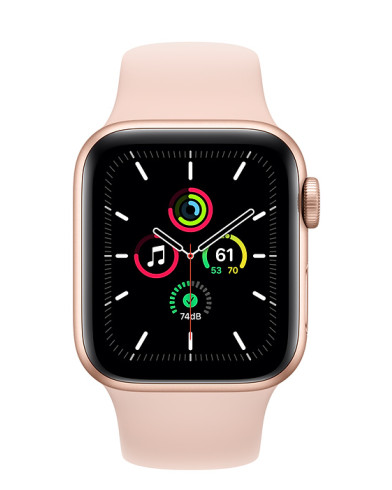 Часы Apple Watch SE GPS 40mm Gold Aluminum Case with Pink Sand Sport Band MYDN2