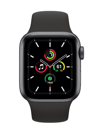 Часы Apple Watch SE GPS 40mm Space Gray Aluminum Case with Black Sport Band  MYDP2