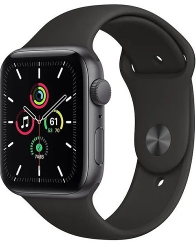 Часы Apple Watch SE GPS 44mm Space Gray Aluminum Case with Midnight Sport Band MKQ63