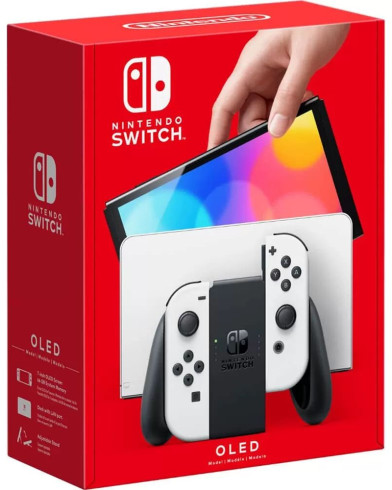 Портативная игровая консоль Nintendo Switch OLED 64GB White (Белый) 