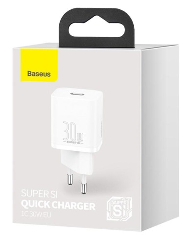 Сетевое зарядное устройство Baseus Super Si Quick Charger USB-C, 3A, 30W Белый 