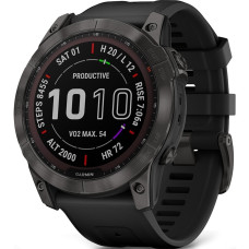 Умные часы Garmin Fenix 7X Sapphire Solar Black DLC Titanium with Black Band (010-02541-23)